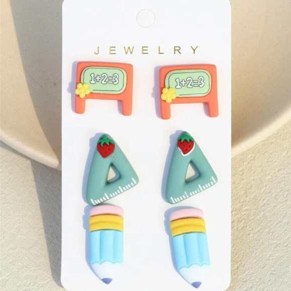 Back to School Earring Set - Picture 2 of 6
